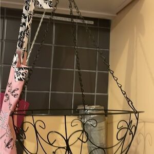 Black Metal Hanging Basket